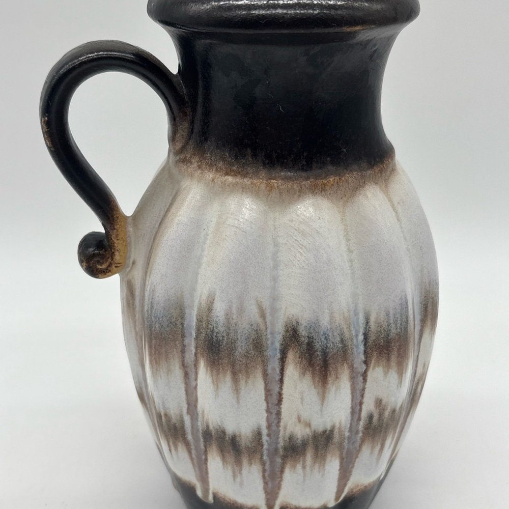 Scheurich Keramik Handled Vase Design Pattern 492-26 MCM West Germany 10” Tall